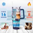 thumbnail image 4 of 40 Oz Blue Painting Tumbler with Handle and Straw,Double Wall Vacuum Reusable Stainless Steel Water Bottle Leak Proof Insulated Travel Mug Iced Coffee Cup, for Iced or Cold Beverages, 4 of 7