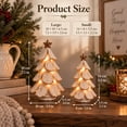 thumbnail image 2 of Clearance! Vintage Lighted Christmas Tree Figurine, 7" Wooden Tabletop Christmas Decor with Lights, Rustic Holiday Centerpiece for Mantel Shelf Home, 2 of 8