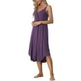 thumbnail image 4 of Vestido de pijama de lounge para mujeres INSPIRE CHIC, ropa de dormir, vestido de noche, tirantes de espagueti, camisón XL púrpura, 4 of 6