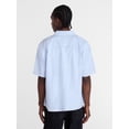 thumbnail image 3 of No Boundaries Boxy Cropped Fit Oxford Shirt with Short Sleeves, Men's XS-5XB, 3 of 5
