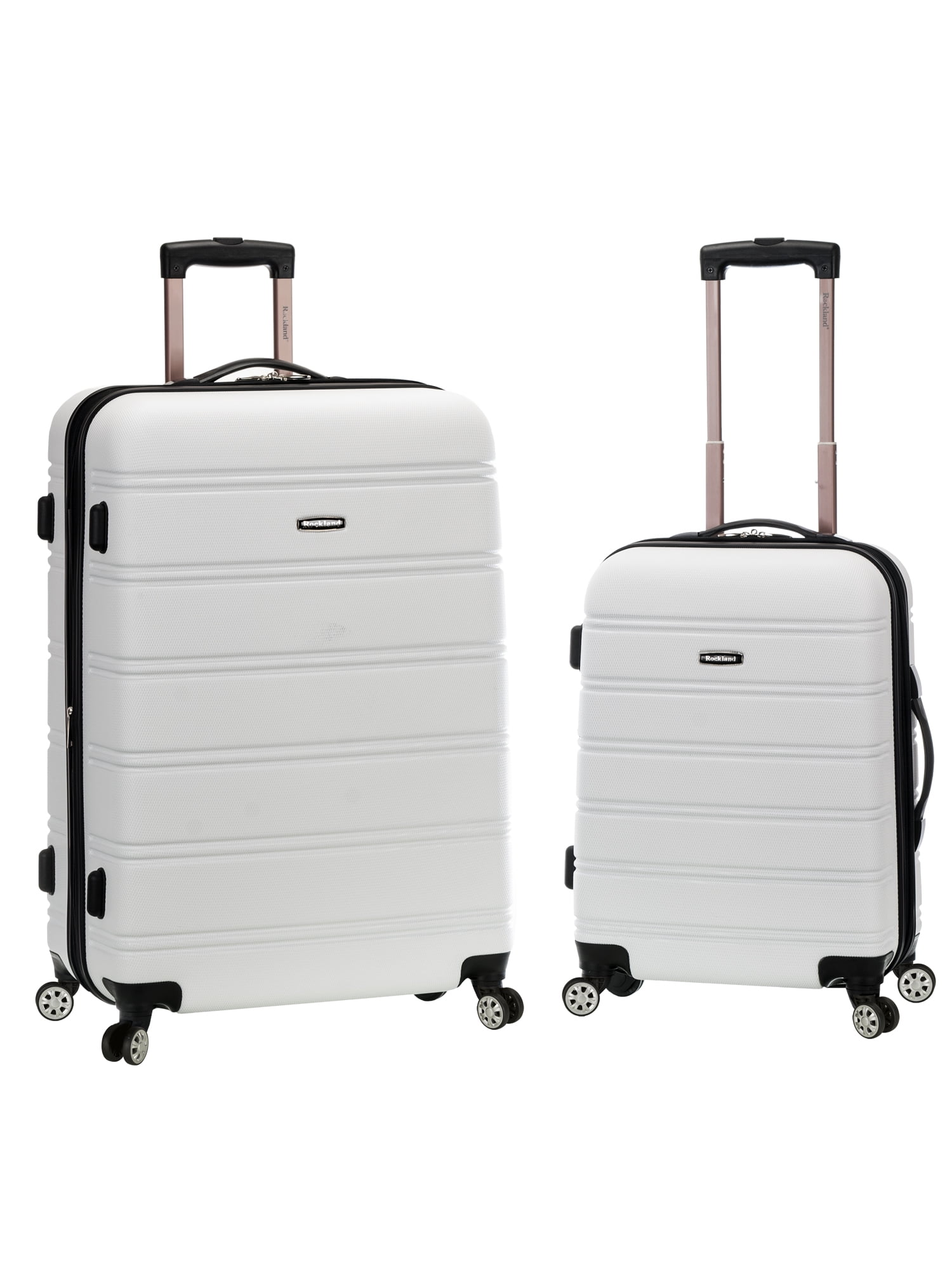 Photo 1 of Rockland Expandable 2pc Spinner Luggage Set - White