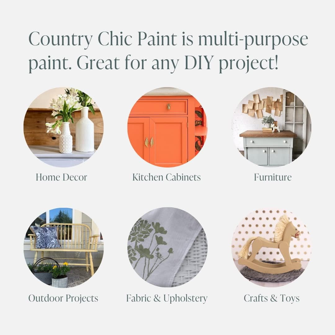 JJEAN-Country Chic All-in-One Chalk Paint for Furniture, Cabinets, Home Decor, Eco-Friendly, Matte Finish, Built-In Primer & Top Coat for Wood, Metal - No Wax Needed (Sunday Tea (Warm Grey), Sample (