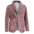 thumbnail image 3 of Ceisia Men's Fashion Carnival Print Corduroy Long Sleeve Turndown Collar Button Down Casual Blazer Jacket Coat Outwear Purple L Gifts, 3 of 6