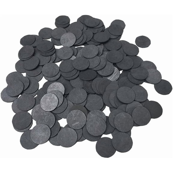 Gamvdout 40PCS Round Graphite Plate Carbon Electrode Graphite Sheet Dia 10-20mm, Thickness 5mm Graphite Wafer Graphite Disc Electrode Plate Corrosion Resistant (Size : D18mm)