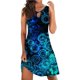 thumbnail image 2 of WILLBEST Vestidos Casuales para Mujer Verano Vestidos de Verano para Mujer Moda Ojo de Cerradura sin Mangas Tanque Boho Estampado Floral Casual Playa Mini Vestido Extra Grande, 2 of 3