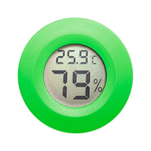 Methold Termómetro integrado Medidor de temperatura LCD Botón impermeable Medidor de Plástico Entrega rápida Accesorios para peceras Electrónica Verde