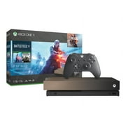 Microsoft Xbox One X - Gold Rush Special Edition - Battlefield V Bundle - game console - 4K - HDR - 1 TB HDD - Battlefield V Deluxe Edition, Battlefield 1943, Battlefield 1 Revolution