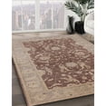 thumbnail image 3 of Ahgly Company Machine Washable Indoor Square Industrial Modern Sienna Brown Area Rugs, 5' Square, 3 of 7
