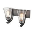 thumbnail image 4 of 1492-MB Millennium Lighting Natalie - 2 Light Bath Vanity-10 Inch Tall and 14.5 Inch Wide-Matte Black Finish, 4 of 8