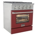 thumbnail image 4 of Kucht Professional 30" Modern Stainless Steel Propane Gas Range in Red/Silver, 4 of 9