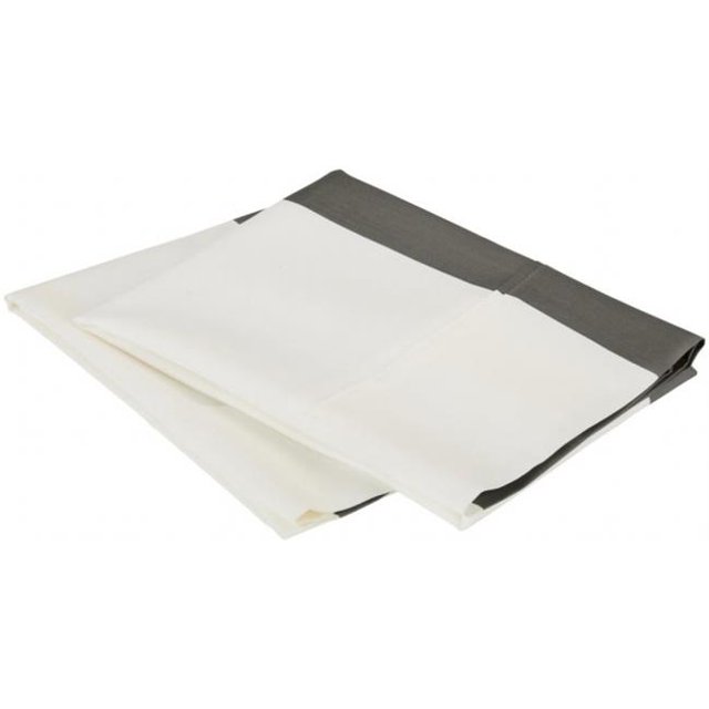 Cotton Rich 600 Thread Count Cabana Pillowcase Set Standard-Grey