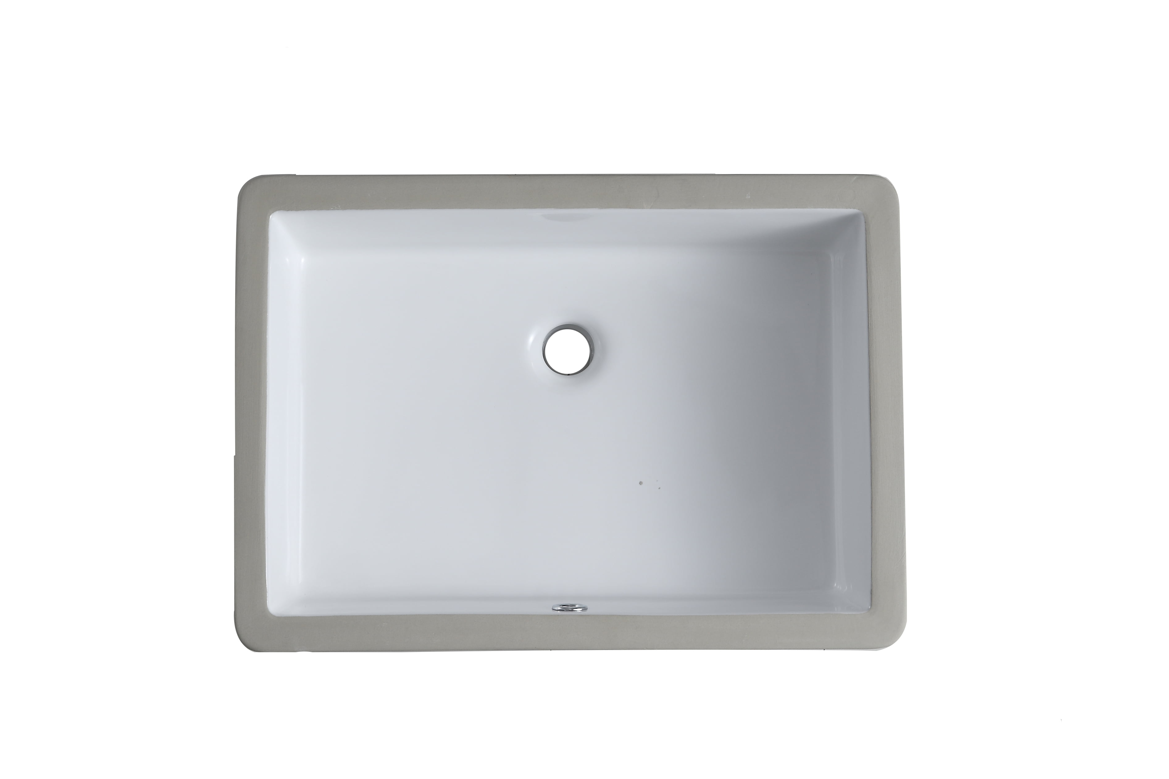 Lila Undermount Ceramic Basin Sink, Glossy White