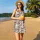 thumbnail image 3 of Fotbe Brown Sloth Vestido de Verano sin Mangas para Mujer – Vestido Midi Línea A, Estilo Camiseta Floral, Vestido Playero Casual y Fluido, 3 of 7
