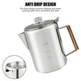 thumbnail image 4 of BQBQERT Camping Coffee Maker Large Capacity Stainless Steel Percolator with Clear Lid 9 Cups Household Coffee Pots, 4 of 7