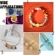 thumbnail image 5 of 147 cuentas de vidrio con forma de ojo de gato de 8 mm, redondas, espaciadoras, sueltas, para pulseras, collares, pendientes y bisutería - Marrón rosado, 5 of 5