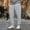 Gray, variant on WIZUTIZ Mens Sweatpants Joggers Cotton Drawstring Elastic Waist Sweat Pants Tapered Track Pants Lounge Gym Run Workout Pants