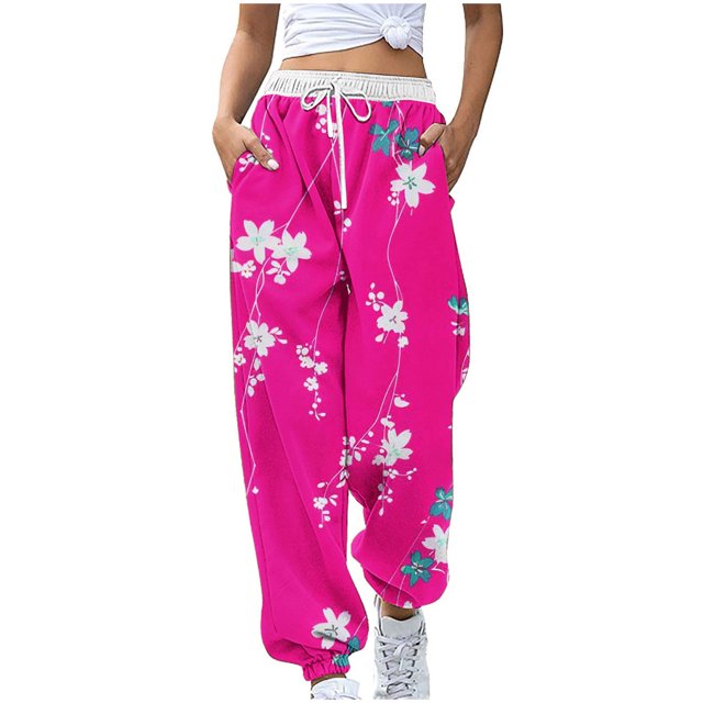 Birdeem Pantalon à Cordon Imprimé Color Block pour Femmes