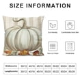 thumbnail image 5 of SHANXI  Fall Pillow Covers White Pumpkin Fallen Leaves Decorative Striped Throw Pillow Covers Autumn Thanksgiving Farmhouse Decoration for Home Couch  24x24in, 5 of 5