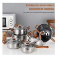 thumbnail image 2 of Utensilios de cocina, ollas y sartenes de acero inoxidable, 12 piezas, 2 of 7