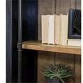 thumbnail image 3 of Traditional 8' Tall Wood Bookcase Wall With Ladder Aged Office Bookcases Black, 3 of 8