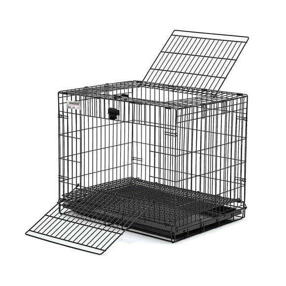 MidWest Folding Metal Rabbit Cage | Includes 1/2 inch hygienic floor grid & Top / Front Door Access