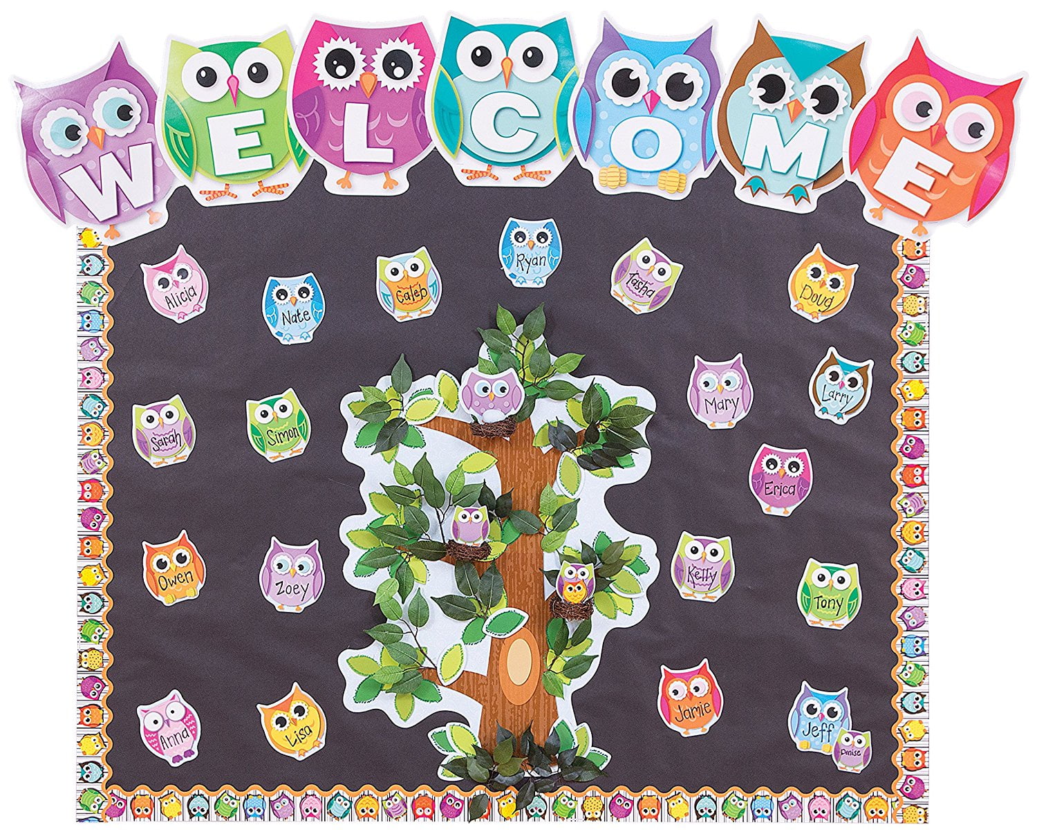 Carson Dellosa Colorful Owls Cut Outs 120107 Assorted Designs Or