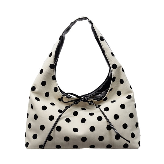 Women Toted Handbags Stylish Casual Work Bag Slouchy Toted Purses Trendy Shoulder Bag Sweet Polkas Dot Hobos Bags Gifts