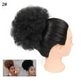 thumbnail image 1 of BR Extensiones de cabello sintético para moño, moño Afro con Clip corto en cola de caballo con cordón, moño rizado, 1 of 8
