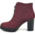 thumbnail image 3 of White Mountain Womens Thoughtful Faux Suede Platform Ankle Boots, 3 of 6