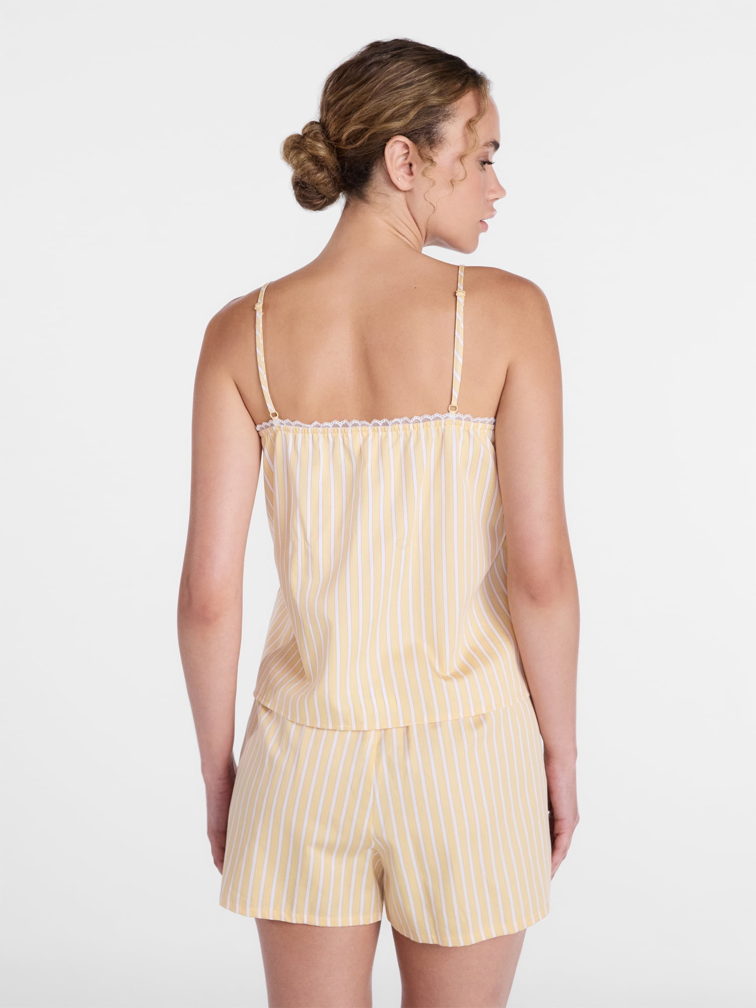 Joyspun Women's Woven Poplin Sleep Cami Top, Sizes XS-3X