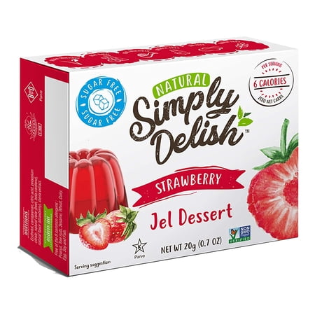 SIMPLY DELISH, JEL DSRT,STRAWBERRY .7OZ
