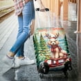 thumbnail image 3 of Merry Christmas Santa Reindeer Antlers Poodle Sleigh Xmas Winter Holiday Travel Luggage Cover Poodles Dog Lover Gifts Idea Suitcase Dust Protective Decor - 00023, 3 of 5