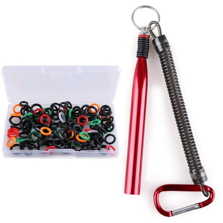 LotFancy Wacky Worm Rig Tool and 150 O-Ring Kit