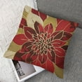thumbnail image 7 of nygtbtfer Burgundy Red Brown Pillow Covers  Set of 2, Dahlia Floral Decorative Outdoor Throw Pillow Covers Linen Geometric Flower Modern Style Cushion Pillow Covers for Sofa Couch Outdoor Decor White, 7 of 7