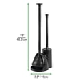 thumbnail image 6 of mDesign Hidden Plunger and Brush Set for Toilet Bowl - Brush Cleaner and Plunger Combo with Holder Caddy for Bathroom - Modern Toilet Brush and Plunger Set - Aura Collection - 2 Pack - Black, 6 of 8