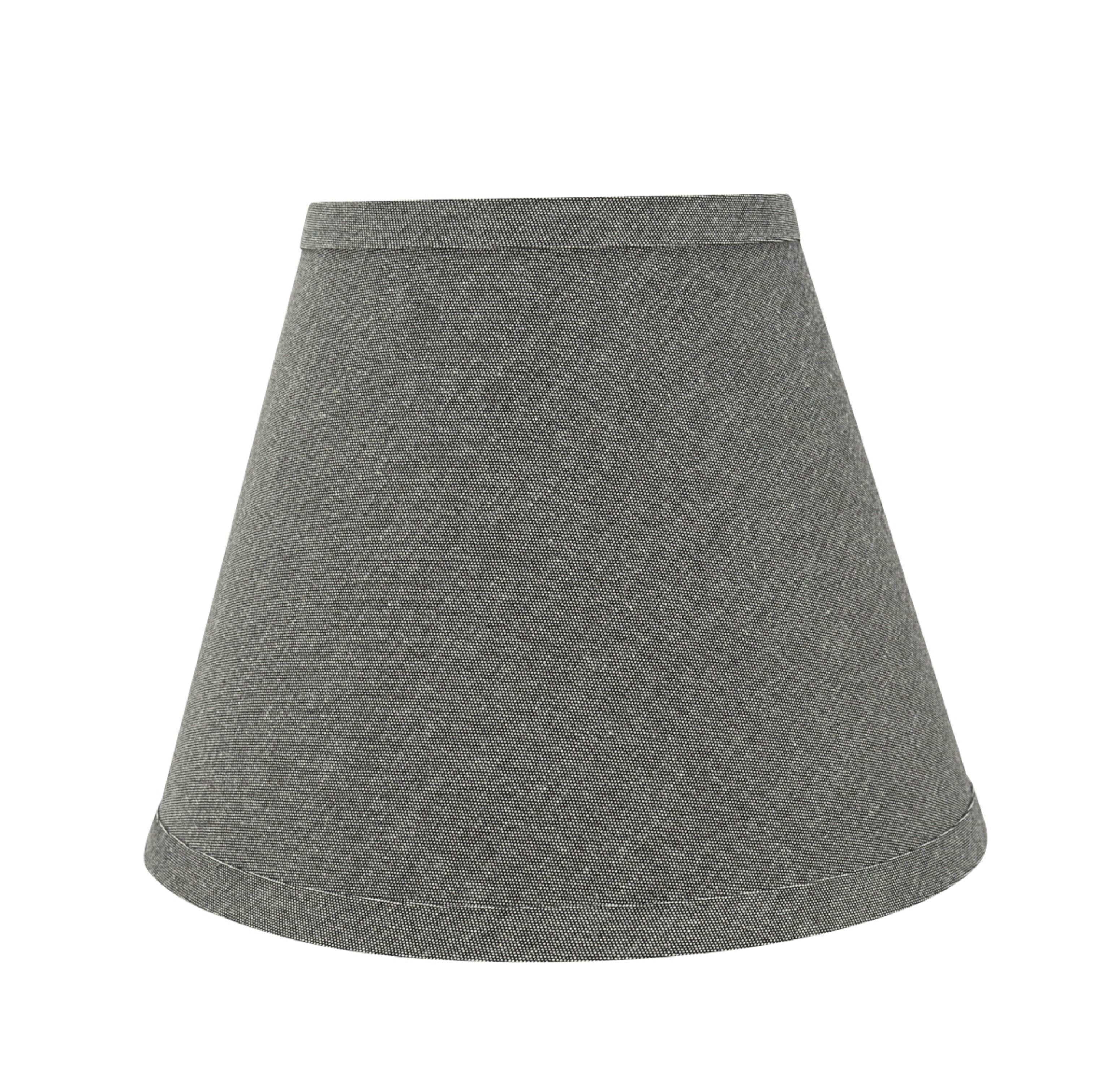 Gray Textured Fabric Empire Lamp Shade, 9" Wide