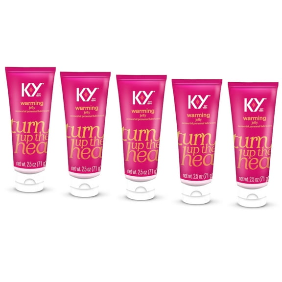K-Y Warming Jelly Sensorial Personal Lubricant 2.5oz - Pack of 5
