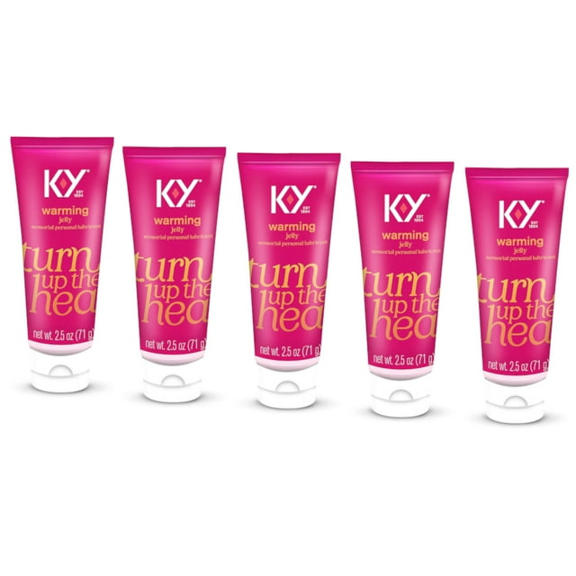 K-Y Lubrifiant Personnel Sensoriel en Gelée Réchauffante 2.5oz - Lot de 5