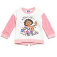 thumbnail image 2 of Disney Encanto Mirabel Little Girls Fleece Pullover Sweatshirt & Pants Pink / White 6-6X, 2 of 5