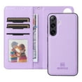 thumbnail image 5 of SaniMore for Samsung Galaxy S24 Wallet Case, Detachable Strong Magnetic PU Leather Flip Cover PU Leather Magnetic Shell Card Slots Cash Pocket Wristlet Strap Full Body Protective Stand Shell, Purple, 5 of 12