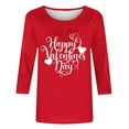 thumbnail image 5 of BLVB Valentines Day Shirts Women Cute Heart Shirt Casual Valentines Shirts for Women 3/4 Sleeve Crewneck Graphic Tees Tops, 5 of 5