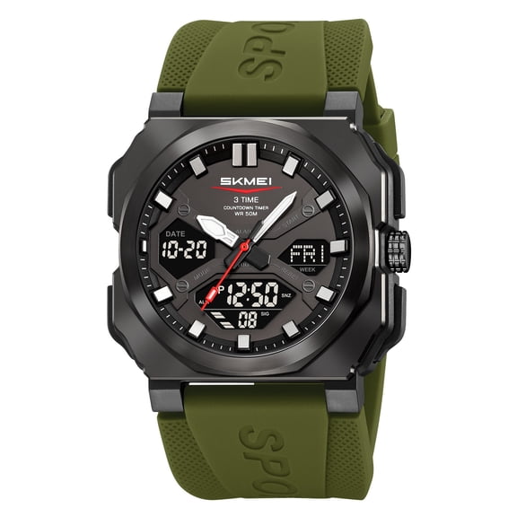 HuiXinOu Men's Sports Digital Watch, Waterproof Outdoor Watch with Luminous Display, for Hiking Camping Running Swimming