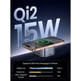 thumbnail image 2 of UGREEN MagFlow 2-in-1 Wireless Charging Station with Qi2, 15W Fast Magnetic Foldable Charger for iPhone, Samsung, 2 of 9