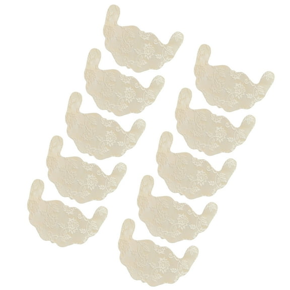 SILENRADAWN 10 Pairs Adhesive Pasties Body Tape for Breasts Square Lace Cloth Breathable