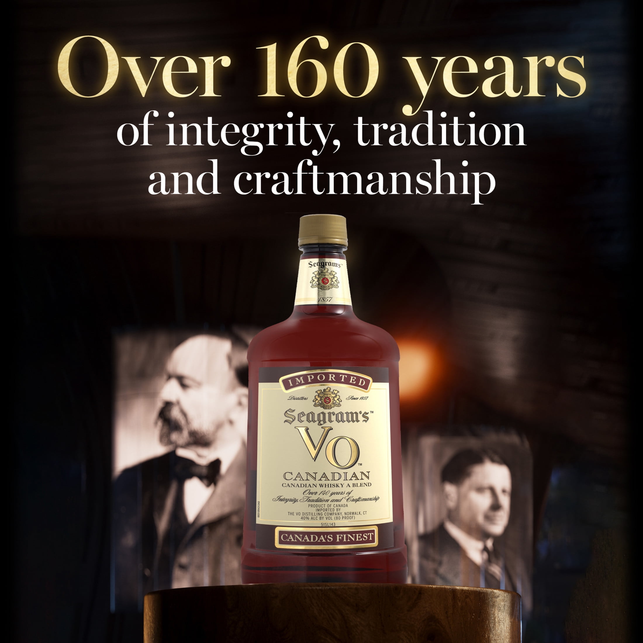 Seagram's VO Canadian Whisky, 1.75L blended whiskey with tasting