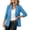 Light Blue, variant on Snorda Blazers for Women Lapel Button Up Jacket Rolled 3/4 Sleeve Slim Fits Office Coat With Flap Pockets Soft Lightweight Solid Color Casual Formal Outerwear Jackets