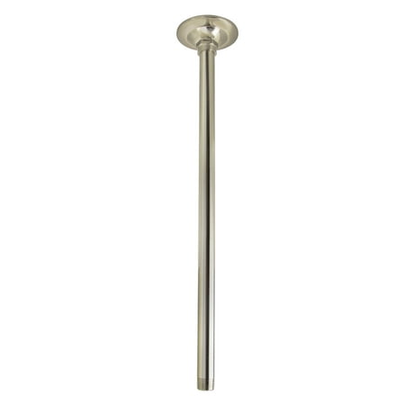 Kingston Brass K217A8 Trimscape 17-Inch Rain Drop Ceiling Mount Shower Arm with Round Flange in Brushed Nickel