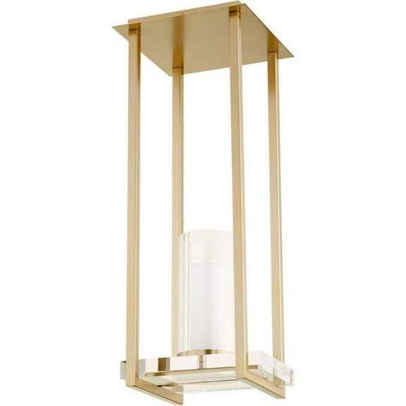 One Light Pendant 11.5 inches Wide By 30 inches High-Aged Brass Finish Bailey Street Home 182-Bel-3132098