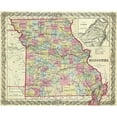 thumbnail image 3 of Colton 14x12 Black Modern Framed Museum Art Print Titled - Missouri - Colton 1855, 3 of 5