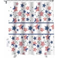 thumbnail image 5 of Independence Day Shower Curtain, Watercolor American Flag Shower Curtain Set with Hooks, Spring Summer Waterproof Fabric Shower Curtains for Bathroom Decor, 72x72 Inch Bath Curtain, 5 of 6